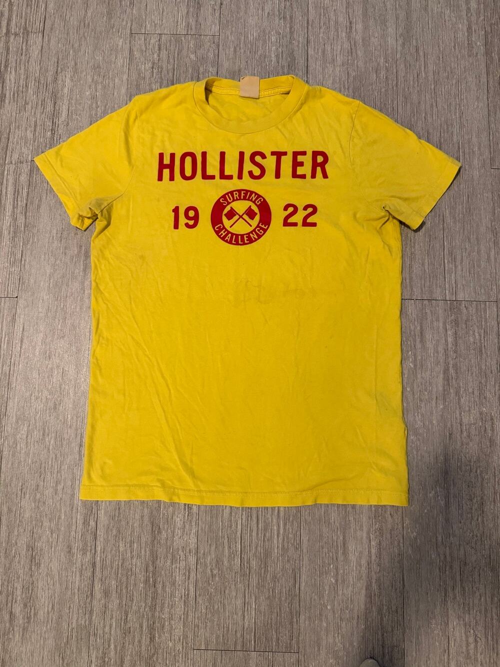 Hollister Co. Men's Yellow Surfing Challenge Shirt